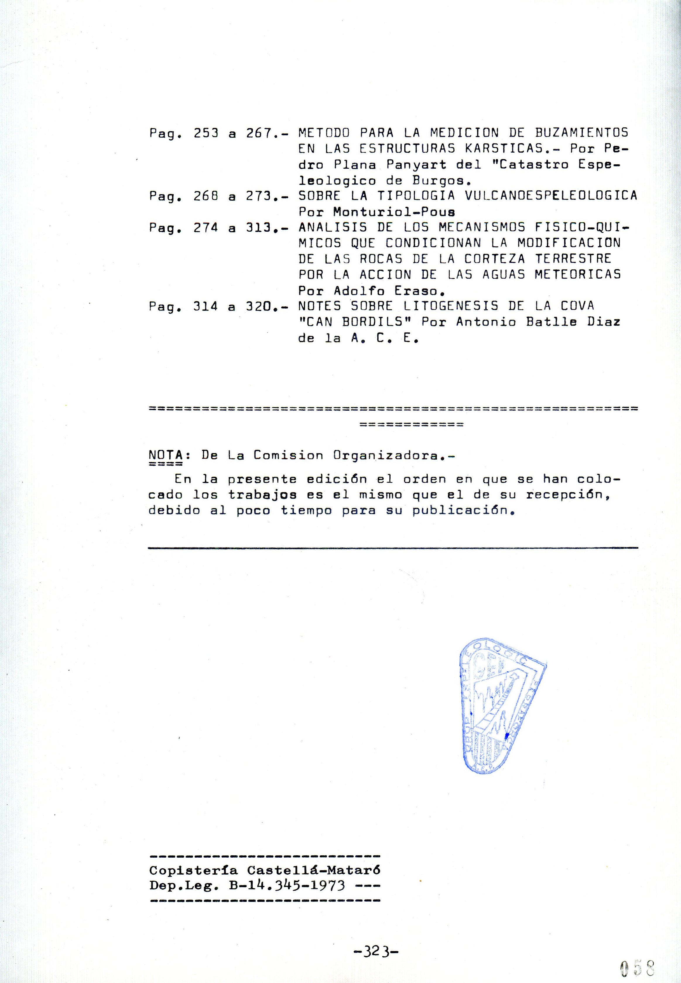 III Simposium Espeleologia : Comunicacions - Miniatura 4